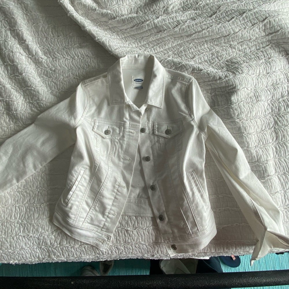 White jean jacket